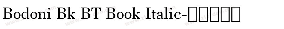 Bodoni Bk BT Book Italic字体转换